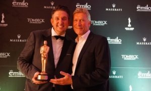 Zauberer TOMBECK bei der Verleihung des Merlin Award mit Uwe Rahn Zauberer TOMBECK bei der Verleihung des Merlin Award mit Uwe Rahn